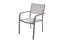 Phoenix aluminium tuinstoel - aluminiumkleur: grijs aluminium, stoelbekleding: lichtgrijs, diepte: 605 mm, breedte: 565 mm, hoogte: 850 mm
