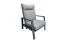 Rom tuinstoel met bekleding & verstelbare rugleuning gemaakt van aluminium - kleur: antraciet, diepte: 790 mm, breedte: 740 mm, hoogte: 960 mm