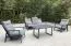 Rom tuinstoel met bekleding & verstelbare rugleuning gemaakt van aluminium - kleur: antraciet, diepte: 790 mm, breedte: 740 mm, hoogte: 960 mm