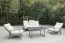 Tuinstoel Rom met bekleding en verstelbare rugleuning, grijs aluminium/lichtgrijs, 790 x 740 x 960 mm, gepoedercoat aluminium, SPUN-polyester