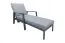 Triest tuinligstoel met bekleding & verstelbare rugleuning, aluminium met poedercoating, antraciet/donkergrijs, 1570 x 800 x 900 x 400 mm