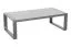 Aluminium bijzettafel met glazen blad Toledo - Kleur: aluminium grijs, Lengte: 1280 mm, Breedte: 650 mm, Hoogte: 410 mm