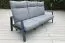 Venice tuinbank met bekleding & verstelbare rugleuning gemaakt van aluminium - Kleur: antraciet, Diepte: 790 mm, Breedte: 1930 mm, Hoogte: 960 mm