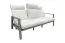 Venice 3-zits tuinbank met verstelbare rugleuning, grijs aluminium/wit, 790 x 1930 x 960 mm, UV-bestendige en bijzonder scheurbestendige bekleding