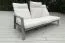 Venice 3-zits tuinbank met verstelbare rugleuning, grijs aluminium/wit, 790 x 1930 x 960 mm, UV-bestendige en bijzonder scheurbestendige bekleding