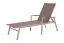 Ligstoel Las Vegas - met verstelbare aluminium rugleuning - kleur: aluminium grijs, lengte: 1600/1870 mm, breedte: 685 mm, hoogte: 930 mm, hoogte ligstoel: 350 mm