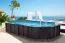 Sunnydream 06 ovaal zwembad, 6,40 x 4,00 meter, inclusief premium filtersysteem, filtermedium, zwembadtrap, zwembadfolie, vloer- en wandvlies, roestvrijstalen hoekverbindingen
