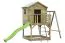 Speeltoren S20C, dak: groen, incl. golfglijbaan, enkele schommeluitbreiding, balkon, zandbak en houten ladder - Afmetingen: 462 x 363 cm (B x D)