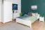 Witte slaapkamer compleet set J Junco, landhuis stijl, 5-delig, grenen hout, massief hout, bed 140 x 200 cm, 2 nachtkastjes, kledingkast, ladekast