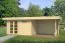 tuinhuis Schönwipfel 01 met uitbouw dak incl. vloer - blokhut 28 mm, grondoppervlakte: 16,8 m², plat dak