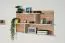 Tienerkamer / jongerenkamer - wandrek / hangplank Alard 12, kleur: eiken / wit - afmetingen: 60 x 110 x 20 cm (h x b x d)