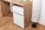 Jeugdkamer / tienerkamer - Bureau Alard 07, kleur: eiken / wit - Afmetingen: 80 x 120 x 52 cm (H x B x D)