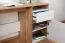 Jeugdkamer / tienerkamer - Bureau Alard 07, kleur: eiken / wit - Afmetingen: 80 x 120 x 52 cm (H x B x D)