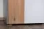 Stilvoller Jugendzimmer - Schrank Klemens 04 mit 5 Fächern, Grau / Weiß / Eiche, 144 x 50 x 38 cm, bietet viel Stauraum, dreifarbig und stilvoll