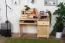 Bureau massief grenen, natuur Junco 188 - Afmetingen: 106 x 120 x 57 cm (H x B x D)