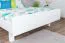 Elegant tweepersoonsbed van massief beukenhout 116, logeerbed in wit, incl. lattenbodem, ligvlak 160 x 200 cm, snelle montage, hoge houtkwaliteit, robuust