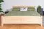 Tweepersoonsbed / logeerbed massief beukenhout naturel 117, incl. lattenbodem - afmetingen 160 x 200 cm