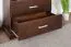 Open kast massief grenen walnoot kleur Buteo 03- Afmetingen 195 x 80 x 40 cm (H x B x D)