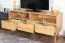 TV-onderkast massief eiken natuur (transparant) Aurornis 58 - afmetingen: 64 x 142 x 40 cm (H x B x D)