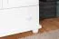 Kledingkast massief grenen Junco 10A, in wit, 195 x 84 x 59 cm, met 1 kledingstang en 1 lade, afwerking van hoge kwaliteit, duurzaam
