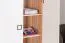 Draaideurkast / kledingkast 12, kleur: beuk / wit - 198 x 84 x 56 cm (H x B x D)