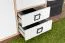 Kinderkamer - dressoir / ladekast Benjamin 27, kleur: beuken / wit - 134 x 86 x 37 cm (h x b x d)