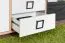 Kinderkamer - dressoir / ladekast Benjamin 27, kleur: beuken / wit - 134 x 86 x 37 cm (h x b x d)