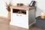 nachtkastje Lotofaga 21, kleur: wit / walnoot - 52 x 62 x 43 cm (H x B x D)