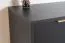 Sideboard mit modernen Gold Akzenten Raoued 02, Farbe: Anthrazit - Abmessungen: 81 x 153 x 39,5 cm (H x B x T), mit drei Türen
