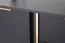 Sideboard mit modernen Gold Akzenten Raoued 02, Farbe: Anthrazit - Abmessungen: 81 x 153 x 39,5 cm (H x B x T), mit drei Türen