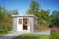 Tuinhuis / Berging G276 Lichtgrijs - 28 mm blokhut profielplanken, grondoppervlakte: 6,05 m², lessenaarsdak