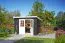 Tuinhuis / Berging G276 Carbon grijs - 28 mm blokhut profielplanken, grondoppervlakte: 6,05 m², lessenaarsdak