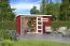 Tuinhuis / berging G272 Zweeds rood - 28 mm blokhut profielplanken, grondoppervlakte: 8,40 m², plat dak