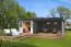 Tuinhuis met overkapping G271 Carbon grijs - 28 mm blokhut profielplanken, grondoppervlakte: 22,85 m², zadel dak