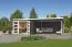 Tuinhuis met overkapping G270 Carbon grijs - 28 mm blokhut profielplanken, grondoppervlakte: 22,85 m², lessenaarsdak