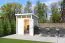 Berging / tuinhuis G266 lichtgrijs - 28 mm blokhut profielplanken, grondoppervlakte: 4,75 m², lessenaarsdak