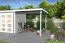 Aanbouw dak voor tuinhuis G264 Carbon Grey - 28 mm blokhut profielplanken, oppervlakte: 4,75 m², lessenaarsdak