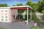 Aanbouw dak voor tuinhuis G264 Zweeds rood - 28 mm blokhut profielplanken, grondoppervlakte: 4,75 m², lessenaarsdak