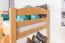 Stapelbed 90 x 200 cm voor volwassenen "Easy Premium Line" K17/n incl. onderschuifbed /extra ligplaats en 2 afdekplaten, massief beuken transparant gelakt, deelbaar
