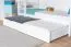 Stapelbed "Economic Line" K20/h incl. onderschuif bed en 2 afdekplaten, recht hoofd- en voeteneind, massief beukenhout wit, matrasbodems 90 x 200 cm, deelbaar