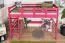 Hoogslaper 90 x 200 cm voor volwassenen, "Easy Premium Line" K22/n, massief beuken roze gelakt, deelbaar