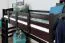 Hoogslaper 90 x 200 cm, "Easy Premium Line" K22/n, massief beuken chocolade bruin, deelbaar
