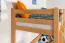 Kinderbett / Hochbett "Easy Premium Line" K22/n, Buche Vollholz massiv Natur - Liegefläche: 90 x 190 cm