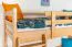 Kinderbett / Hochbett "Easy Premium Line" K22/n, Buche Vollholz massiv Natur - Liegefläche: 90 x 190 cm