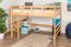 Hoogslaper 140 x 200 cm "Easy Premium Line" K23/n, massief beuken transparant gelakt, deelbaar