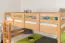 Stockbett 120 x 200 cm für Erwachsene "Easy Premium Line" K24/n, Kopf- und Fußteil gerade, Buche Massivholz Natur lackiert, teilbar