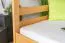 Stapelbed / twijfelaar 140 x 190 cm voor volwassenen "Easy Premium Line" K24/n, hoofd- en voeteneind recht, massief beuken transparant gelakt, deelbaar