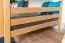 Etagenbett / Stockbett 140 x 190 cm "Easy Premium Line" K24/n, Kopf- und Fußteil gerade, Buche Massivholz Natur lackiert, teilbar