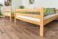 Stapelbed 140 x 200 cm voor volwassenen "Easy Premium Line" K24/n, hoofdbord en voeteneind recht, massief beuken transparant gelakt, deelbaar