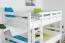 Stapelbed voor volwassenen "Easy Premium Line" K24/n, hoofdbord en voeteneind recht, wit gelakt beuken - ligvlak: 120 x 190 cm, deelbaar
